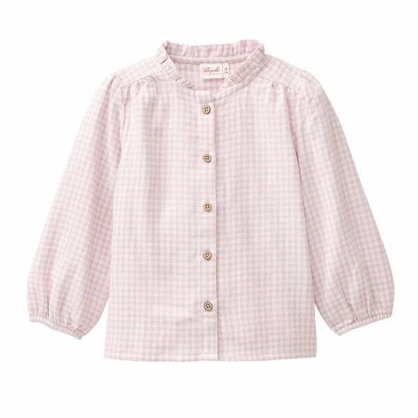 Bluse Flanell malve kariert - 134/140