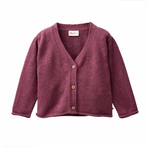 Strickjacke brombeer mélange - 98/104