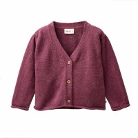 Strickjacke brombeer m&eacute;lange - 98/104