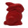 Wachsmalfigur Hase rot