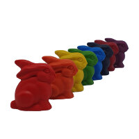 Wachsmalfigur Hase gr&uuml;n