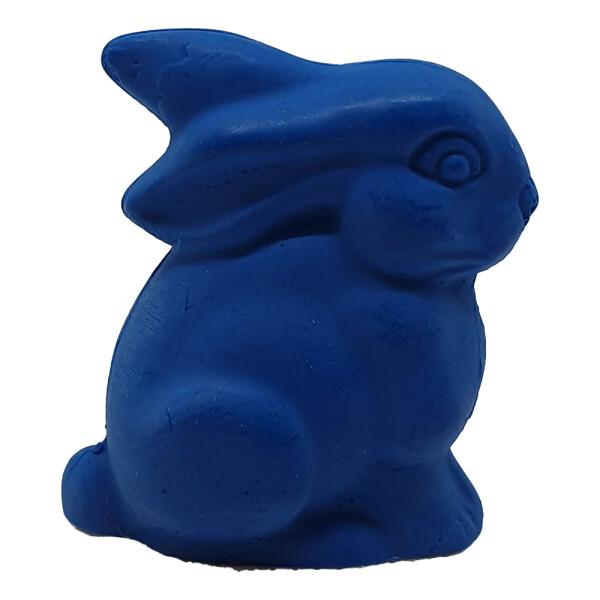 Wachsmalfigur Hase hellblau