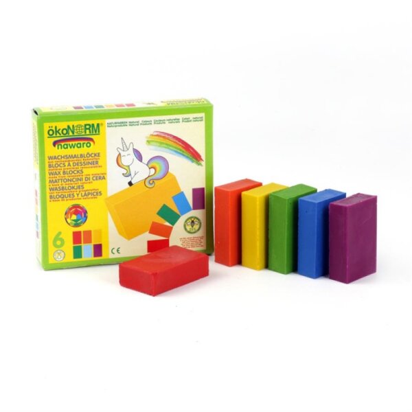 Nawaro Wachsmalblöcke Einhorn 6er Set