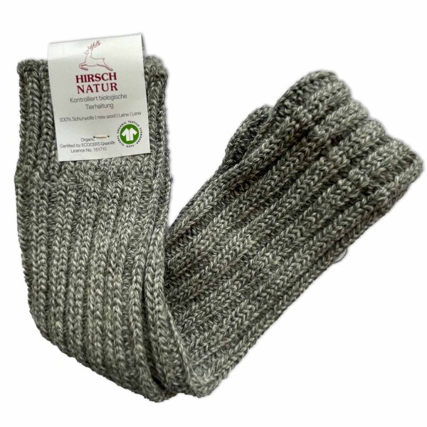 Kinderstulpe Wolle grau