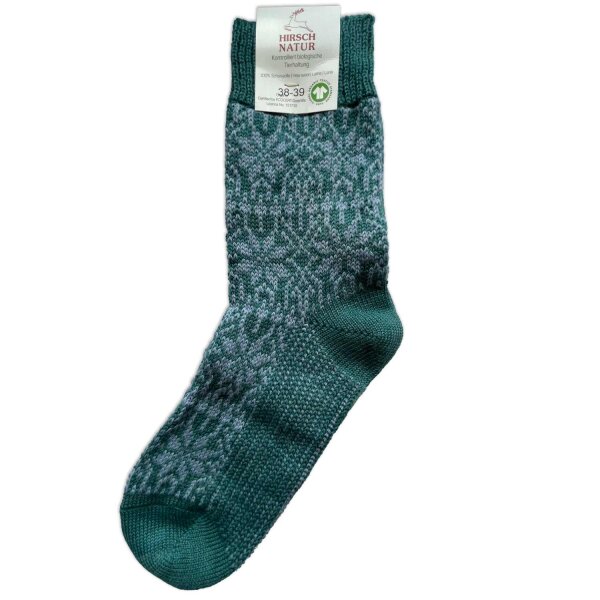 Norweger Socken Sternenmuster türkis/opal - 40/41