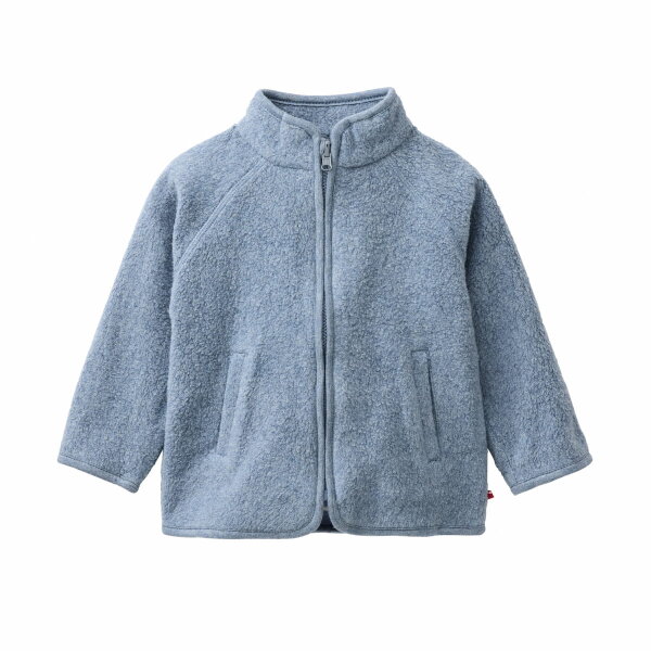 Fleece-Jacke rauchblau mélange gefüttert -...