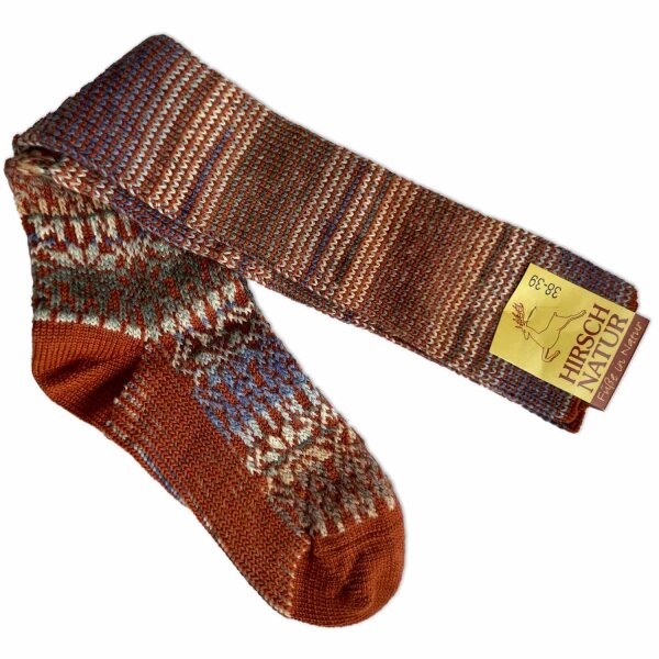 Norweger Kniestrümpfe begonie/bunt - 38/39