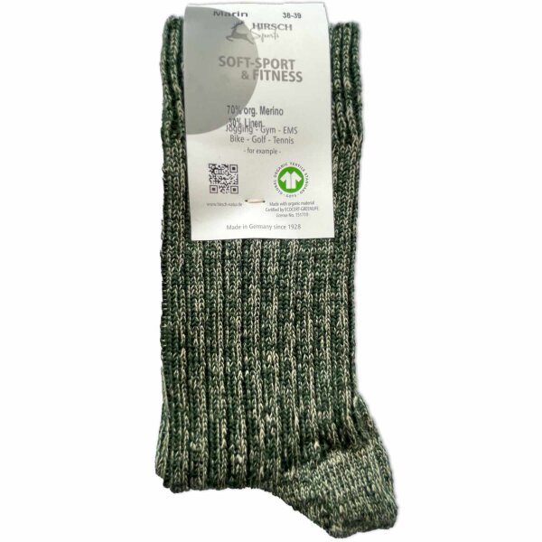 Marin Socken Erwachsene Wolle/Leinen tanne - 38-39