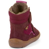Barefoot Klettstiefel Tex Winter bordeaux - 30