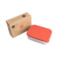 Einerlei Lunchbox mit Silikondeckel rot