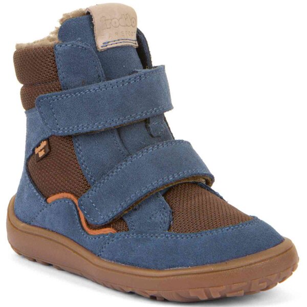 Barefoot Klettstiefel Tex Winter denim - 29