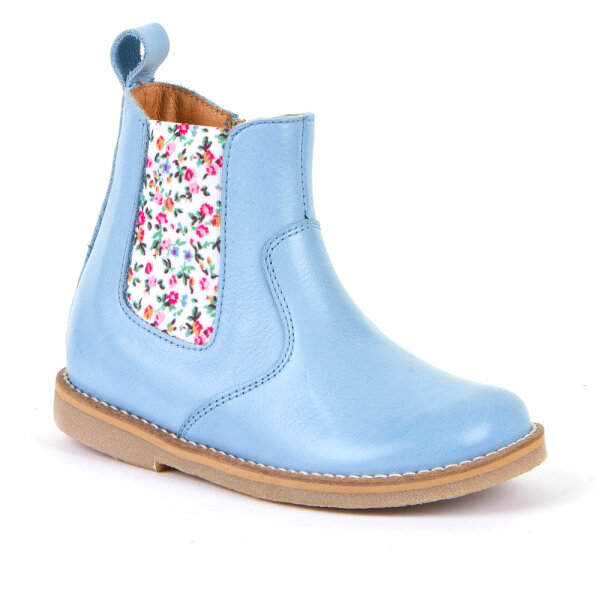 Chely Chelsea Boots Blumen hellblau