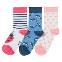 Socken Marienk&auml;fer, Delfine und Herzen 3er-Pack