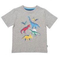 T-Shirt Dinosaurier grau