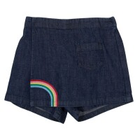 2in1 Jeansrock mit Hose Regenbogen