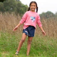 2in1 Jeansrock mit Hose Regenbogen