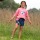 2in1 Jeansrock mit Hose Regenbogen