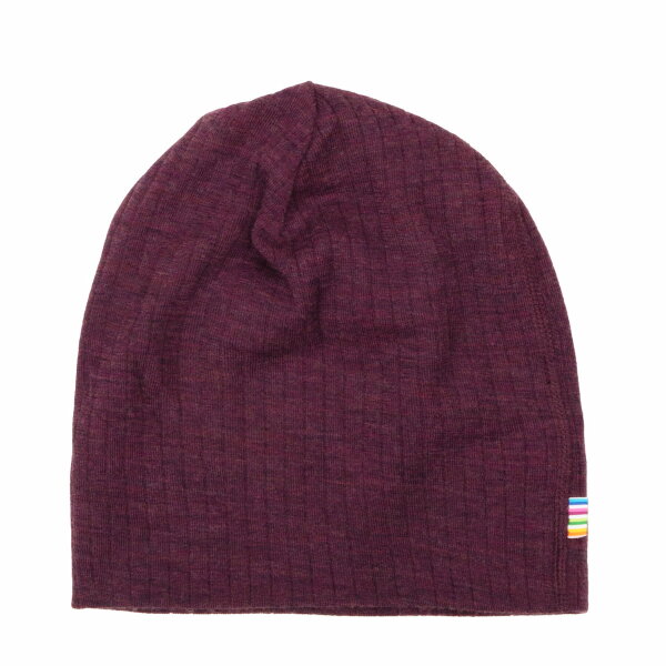 Beanie Wolle Pflaume - 52