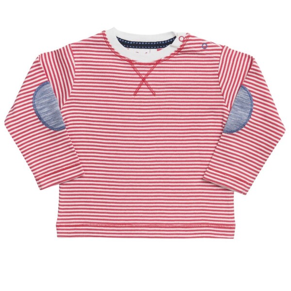 Langarmshirt geringelt hellrot