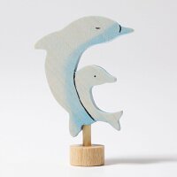 Steckfigur zwei Delphine