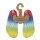 Schläppchen/Badeschuhe Regenbogenfarben