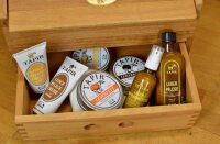 Schuhputzkiste aus ge&ouml;ltem Buchenholz
