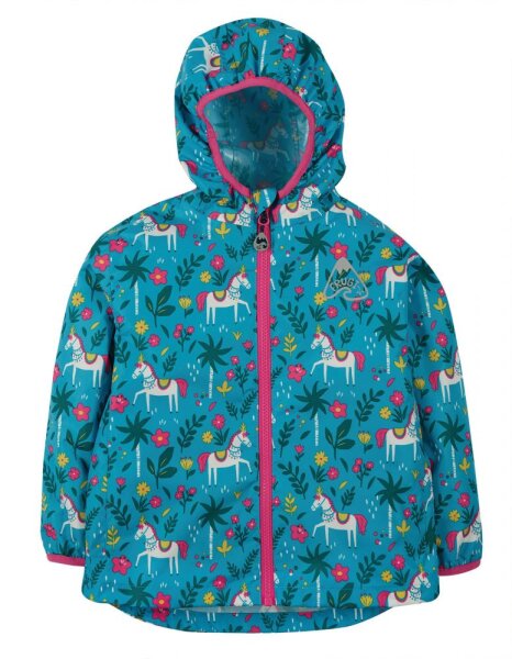 Rain or Shine Regenjacke Marwari Pferd türkis