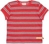 T-Shirt Leinen Streifen chili