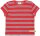T-Shirt Leinen Streifen chili