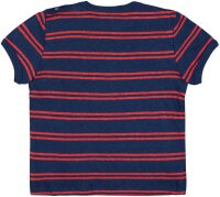 T-Shirt Leinen Streifen ultramarin