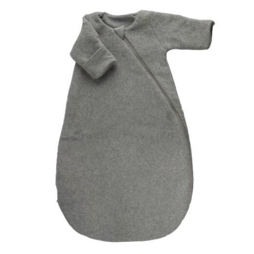 Schlafsack Baumwollfleece graumeliert