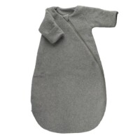 Schlafsack Baumwollfleece graumeliert