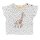 T-Shirt mit Rüschen Giraffe Flecken weiß