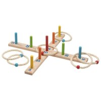 Ringwurfspiel mit 6 Sisal-Ringen