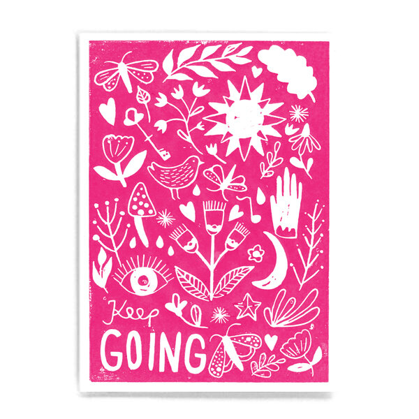 Postkarte Keep Going