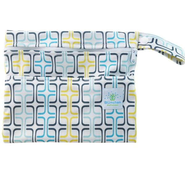 PUL Wetbag für Slipeinlagen Grafische Quadrate