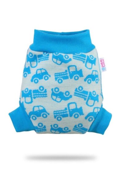 Wollschlupfüberhose Turquoise Cars