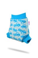 Wollschlupf&uuml;berhose Turquoise Cars