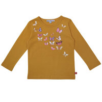 Shirt langarm Schmetterlinge senfgelb