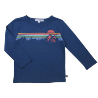 Shirt langarm Gebirge blau