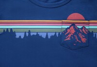 Shirt langarm Gebirge blau