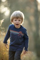 Shirt langarm Gebirge blau