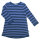 Strickkleid Streifen blau-grau