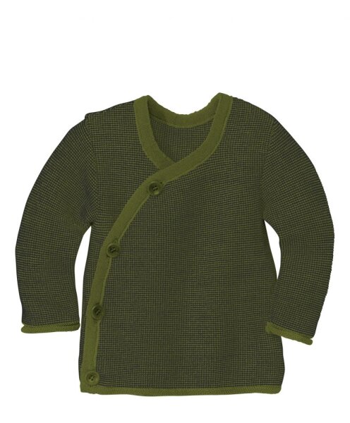 Melange-Jacke oliv-anthrazit