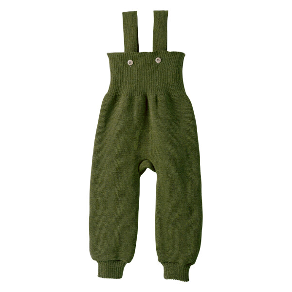 Strick-Trägerhose oliv