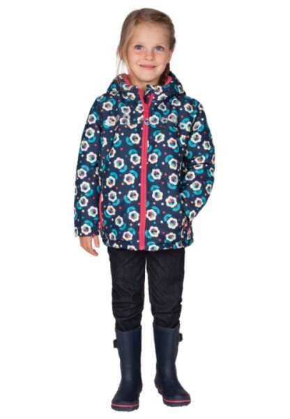 Winterjacke Regenbogen Blumen