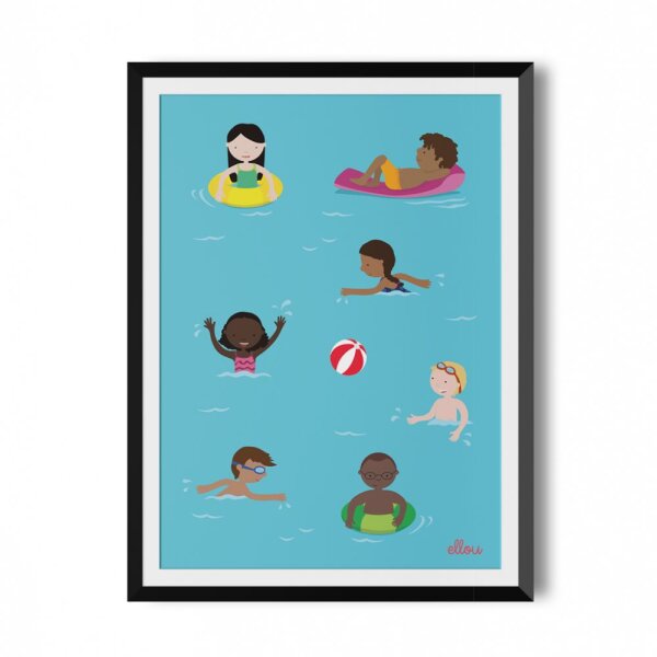 Poster Schwimmen DIN A4