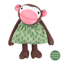 Frida Affenpuppe gr&uuml;nes Kleid