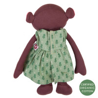 Frida Affenpuppe gr&uuml;nes Kleid