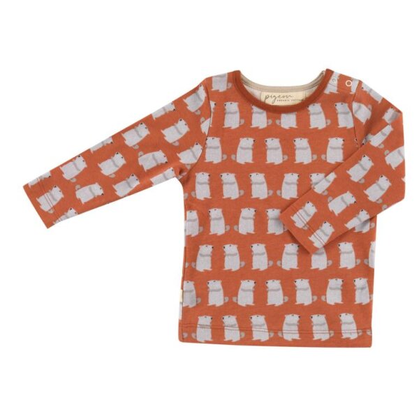 Shirt langarm Murmeltiere orange